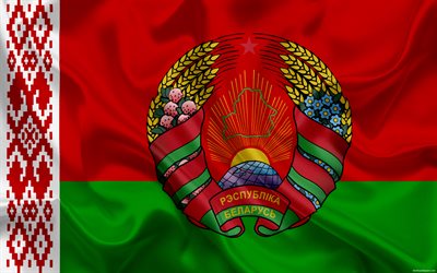 Belarus national football team, emblem, logo, flag, Europe, flag of Belarus, football, World Cup