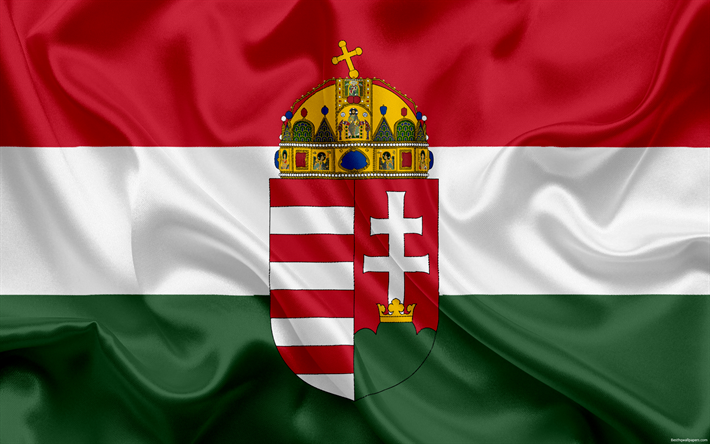 Ungern i fotboll, emblem, logotyp, fotbollsf&#246;rbundet, flagga, Europa, flagga av Ungern, fotboll, Vm