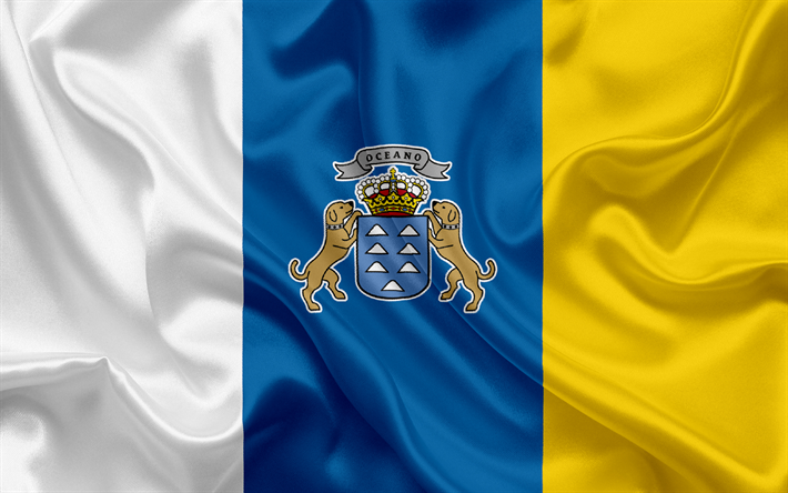 旗のカナリア諸島, スペイン, 国旗, 自治コミュニティ, カナリア諸島, 国立記号
