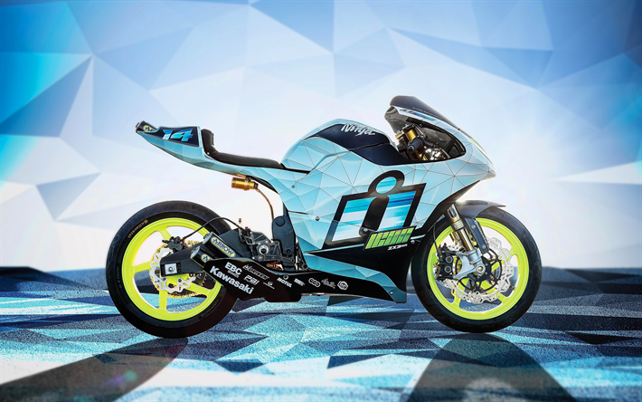 Kawasaki ZX3-RR Conceito, 4k, 2017 motos, &#205;cone Do Automobilismo, sportbikes, Kawasaki