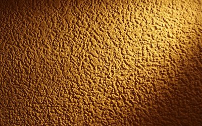 黄色の壁の背景, 4k, 黄色の石膏, 石のテクスチャ, グランジ背景, 石の壁, 黄色の背景, 黄色い石