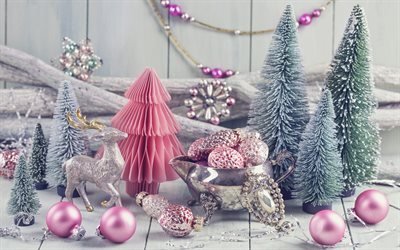 Christmas decoration, New Year, winter, Christmas tree made of paper, Christmas tree origami, Happy New Year, Christmas