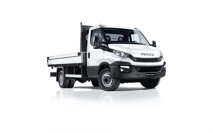 Iveco Daily, 2020, exterior, cargo truck, new white Daily, Iveco