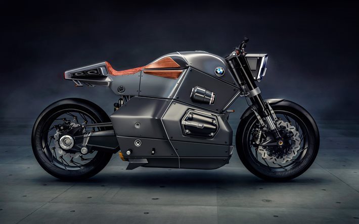 Bmw Urban Racer, motorcyklar i framtiden, kolfiber kropp, BMW motorcyklar