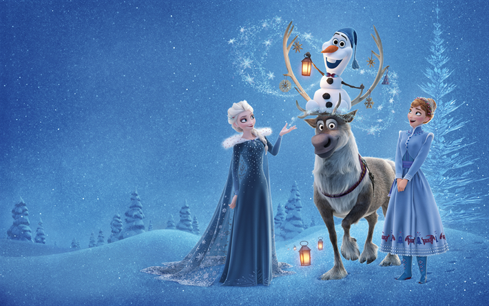 Olafs Frozen Adventure, 2017, winter, snow, deer, new cartoons