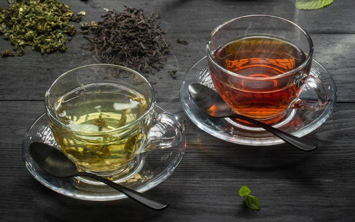 Green tea, drinks, black tea, cup of tea