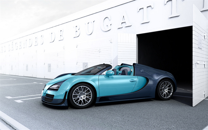 Bugatti Veyron Grand Sport Vitesse, 4k, hypercars, Bugatti Veyron, sportcars, Bugatti