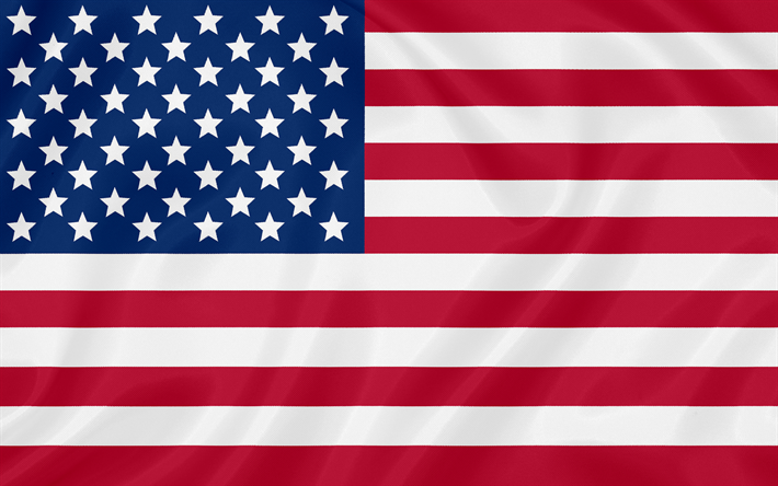 Download wallpapers US flag, 4K, silk texture, USA, American flag, flag