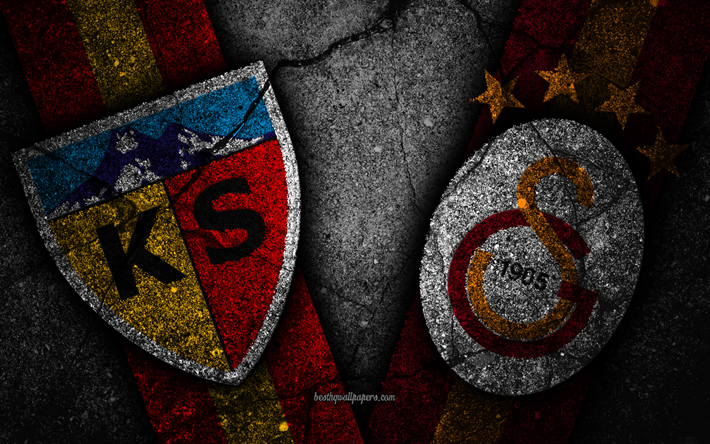 Kayserispor vs Galatasaray, Rodada 12, Super Liga, A turquia, futebol, Kayserispor FC, O Galatasaray FC, turco futebol clube