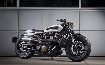 Harley Davidson, luxury motorcycle, side view, american motorcycles
