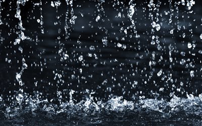 les gouttes d&#39;eau, de la pluie, du close-up, des &#233;claboussures, gouttes de la texture, de l&#39;eau