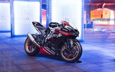 4k, kawasaki ninja zx-10r, nacht, 2018 bikes, superbikes, neue zx-10r, kawasaki