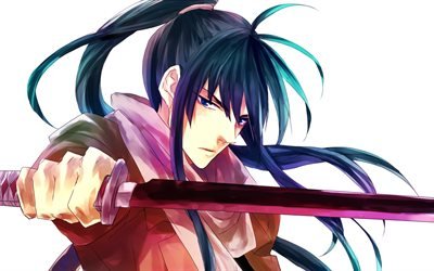 Yu Kanda, red sword, manga, artwork, D Gray-man
