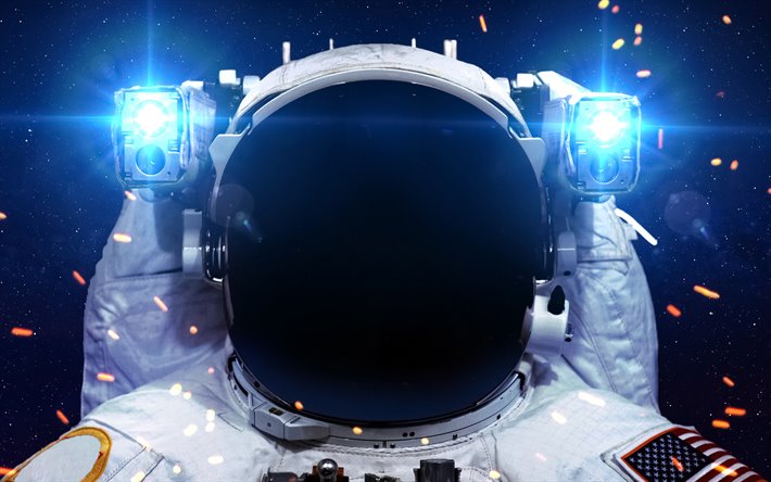 Astronauta no espa&#231;o, astronauta, galaxy, NASA, astronauta em &#243;rbita