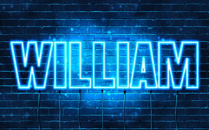 Download wallpapers William, 4k, wallpapers with names, horizontal text