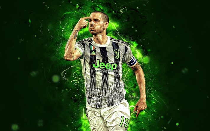 Leonardo Bonucci, 2019, Juventus FC, verde neon, italiana calciatori, calcio, Serie A, Italia, Bonucci, Juve