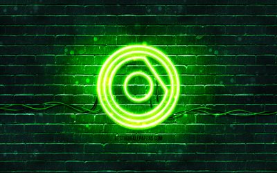 Nicky Romero yeşil logo, 4k, superstars, Hollandalı DJ&#39;ler, yeşil brickwall, Nicky Romero logo, Nick Rotteveel, Nicky Romero, m&#252;zik yıldızları, Nicky Romero neon logo