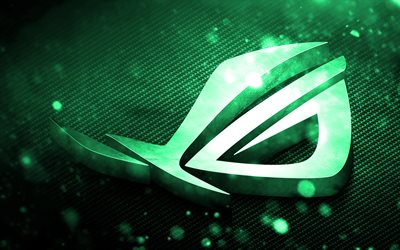 Download wallpapers RoG turquoise logo, 3D art, Republic of Gamers ...