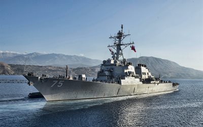يو اس اس دونالد كوك, 4k, DDG-75, يؤدي السفن, بحرية الولايات المتحدة, الجيش الأمريكي, سفينة حربية, البحرية الأمريكية, Arleigh Burke-class