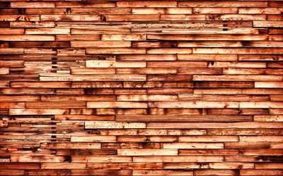 cerca de madeira, horizontal t&#225;buas de madeira, macro, parede de madeira, marrom de madeira de textura, de madeira linhas, de madeira marrom fundos, texturas de madeira, toras de madeira, brown fundos
