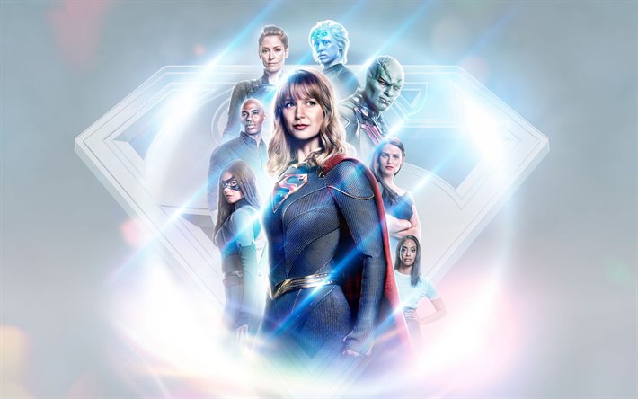 Supergirl, 2020, 4k, serie de televisi&#243;n estadounidense, material promocional, el cartel, Melissa Benoist