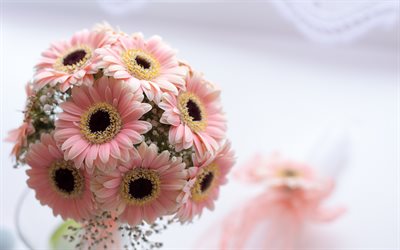 pink gerberas, gerbera bouquet, wedding bouquet, gerbera bridal bouquet, beautiful pink flowers, pink bouquet, gerberas