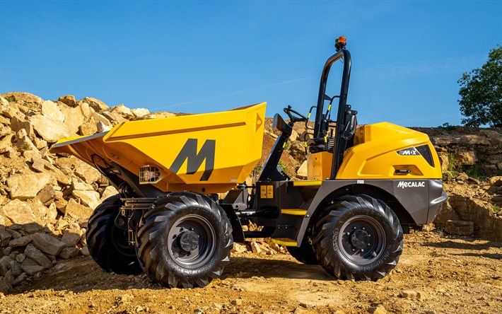 Mecalac 6MDX ROPS, 4k, dumpers, 2021 trucks, construction machinery, special equipment, construction equipment, Mecalac