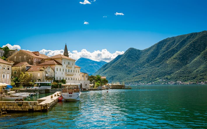 Garda, estate, Alpi, Lago di Garda, yacht, paesaggio urbano del Garda, Verona, Venezia