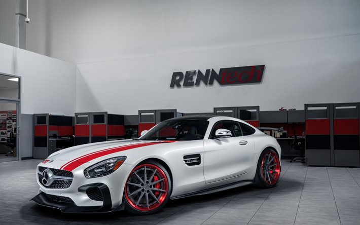 Mercedes-AMG GT, 2021, C190, coup&#233; sportiva bianca, tuning AMG GT, AMG GT bianca, auto sportive tedesche, Mercedes-Benz
