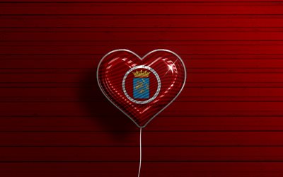 I Love Reggio Calabria, 4k, realistic balloons, red wooden background, Day of Reggio Calabria, Italian cities, flag of Reggio Calabria, Italy, balloon with flag, Reggio Calabria flag, Reggio Calabria