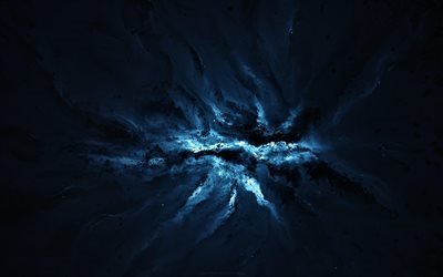 galaxia, nebulosa, 4k, el arte digital