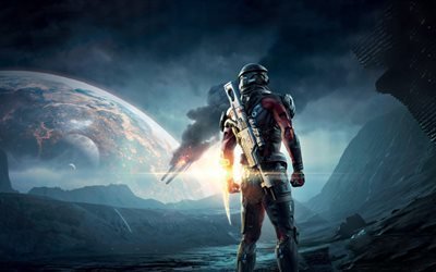 Mass Effect Andromeda, 4K, 2017 games, poster