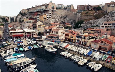 Marseille, bay, yachts, sailboats, France