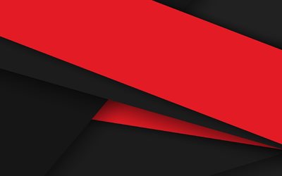 black red abstraction, material design, geometric shapes, android