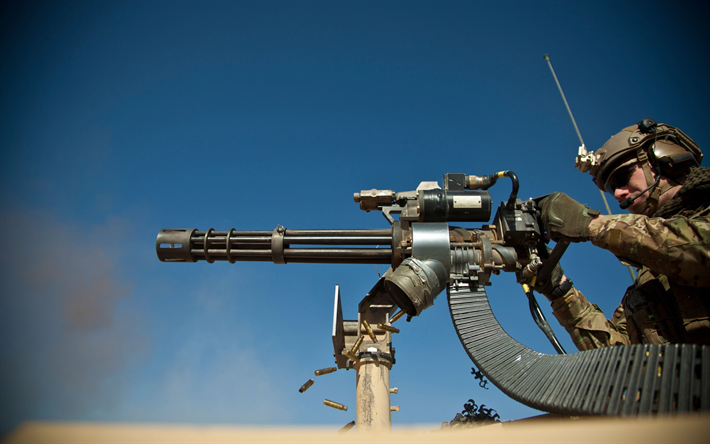 M134 Minigun, multi-cano, quick-m&#225;quina de disparar arma, Estados Unidos, American metralhadoras, Gatling regime de