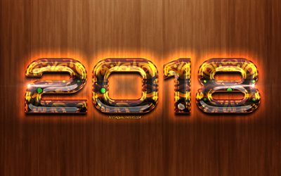 2019 brown digits, brown wooden background, glass 2019 art, Happy New Year 2019, brown 2019 digits, 2019 concepts, 2019 on brown background, 2019 year digits