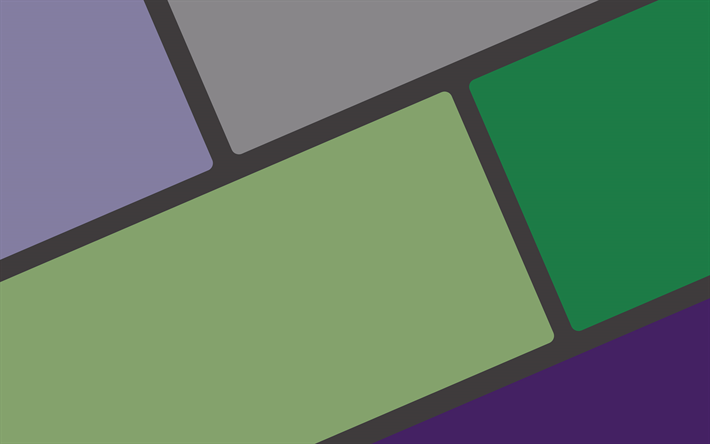 4k, vert et violet, rectangles, formes g&#233;om&#233;triques, conception de mat&#233;riaux, arri&#232;re-plans color&#233;s, lignes color&#233;es, art g&#233;om&#233;trique, cr&#233;atif, arri&#232;re-plan avec des lignes