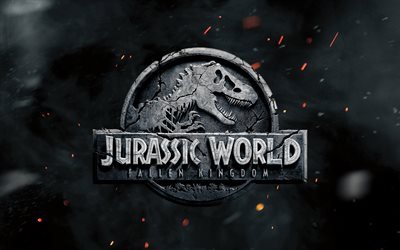 Jurassic V&#228;rlden Fallit Rike, 4k, 2018 film, affisch, logotyp