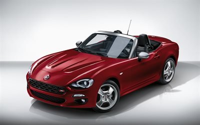 Fiat 124 Spider, 2018, Europa Limited Edition, red cabriolet, italian cars, Fiat