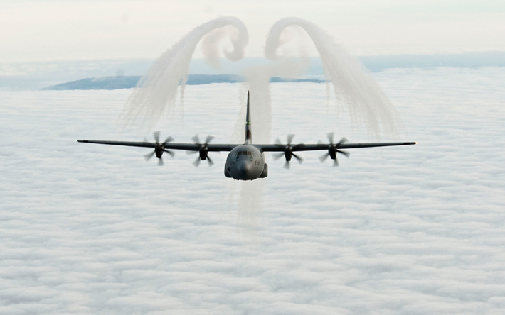 Lockheed C-130 Hercules, military transport aircraft, American Air Force, C-130 Hercules, Lockheed, NATO
