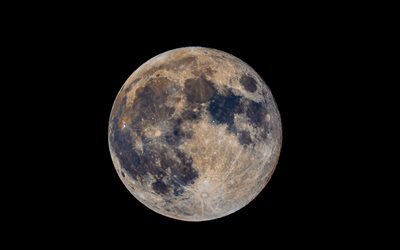 Lune, de la Terre par satellite, espace, ciel de la nuit, les corps cosmiques