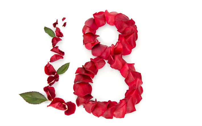 8 marzo, 4k, primavera, Giornata Internazionale della Donna, petali