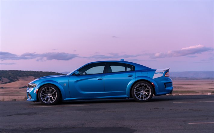 Dodge Charger SRT Hellcat, side view, 2020 cars, Daytona 50th Anniversary, supercars, 2020 Dodge Charger, american cars, Dodge