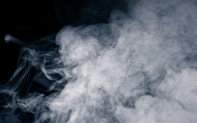 humo blanco, 4k, con fondo negro, humo marcos, macro, humo texturas, de humo, de fondo con el humo