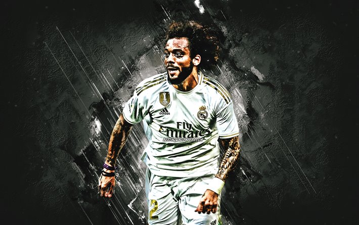 Marcelo, Real Madrid, Brasiliansk fotbollsspelare, portr&#228;tt, Ligan, Spanien, fotboll, Marcelo Vieira