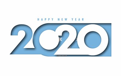 Micronesia 2020, Flag of Micronesia, white background, Happy New Year Micronesia, 3d art, 2020 concepts, Micronesia flag, 2020 New Year, 2020 Micronesia flag