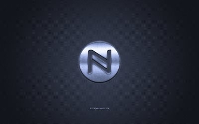 Namecoin logo, metal emblem, purple carbon texture, cryptocurrency, Namecoin, finance concepts