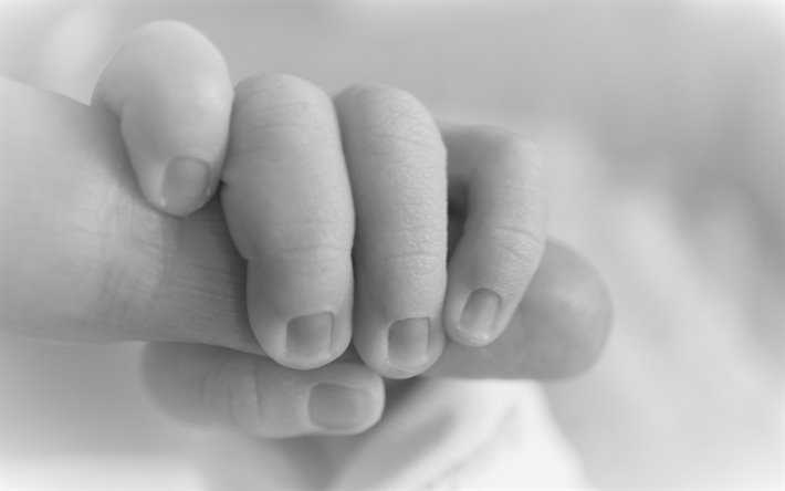 del concetto di famiglia, le mani della mamma e del bambino, la nascita di un bambino, la maternit&#224;, i concetti, i bambini