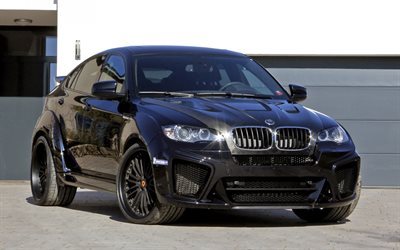 BMW X6 M, G-Power, E71, tuning X6, svart BMW, svarta hjul, BMW