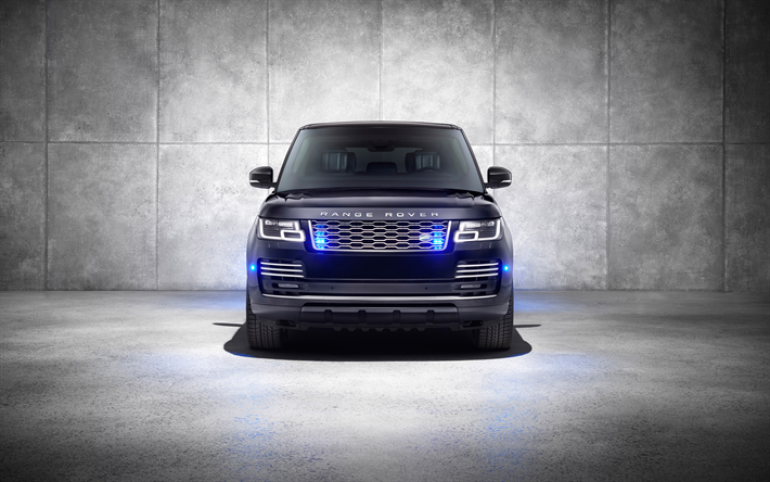 4k, Range Rover Sentinel, poliisin autoja, 2019 autot, Katumaasturit, Land Rover, Range Rover